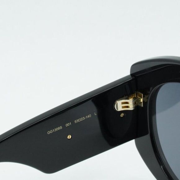 NEW GUCCI GG1308S 001 BLACK GREY SUNGLASSES - Picture 7 of 12